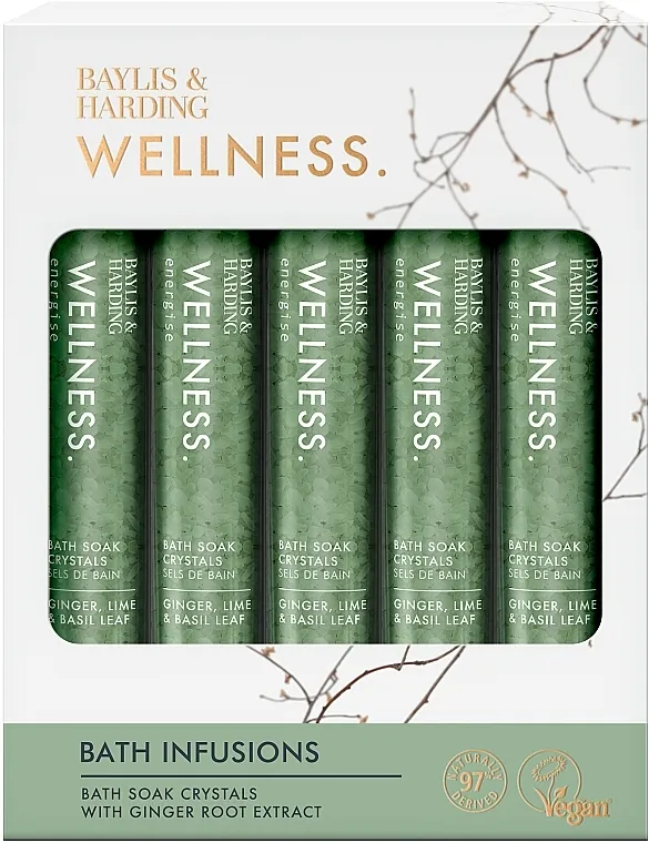 Baylis &amp; Harding Wellness Bath Infusions Gift Set (b/crystal/5x65g)