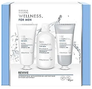 Baylis &amp; Harding Wellness For Men Everyday Revival Kit Gift Set (ash/balm/200ml + sh/gel/300ml + f/wash/200ml)