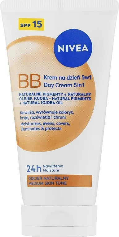 BB-krema Nivea 5in1 BB Day Cream 24H Moisture SPF15