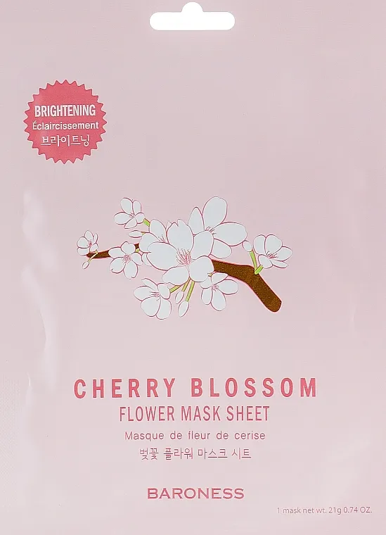 Beauadd Baroness Flower Mask Sheet Cherry Blossom Flower Sheet maska