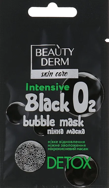 Beauty Derm Intensive O2 Black Bubble Mask Penušava maska za lice