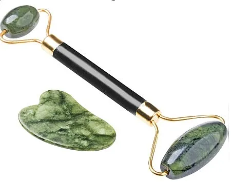 Beauty Design Roler za masažu lica od žada + gua sha