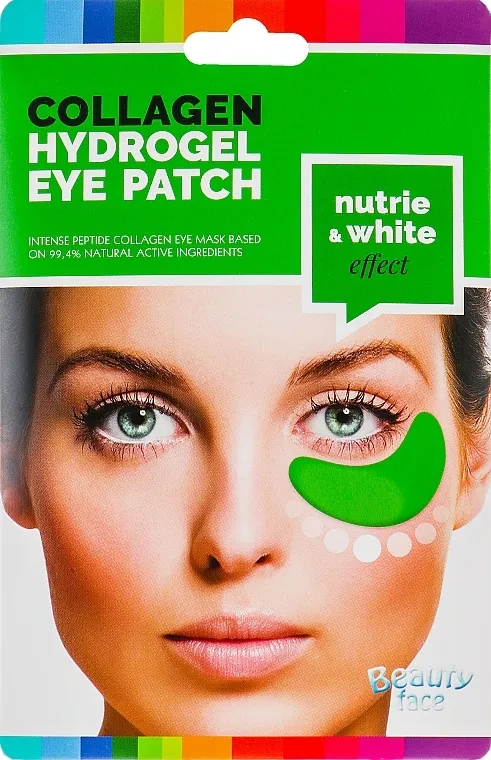 Beauty Face Cucumber &amp; Algae Hydrating &amp; Whitening Collagen Eye Patch Kolagenska maska ​​za oči s ekstraktom krastavca i morskim algama