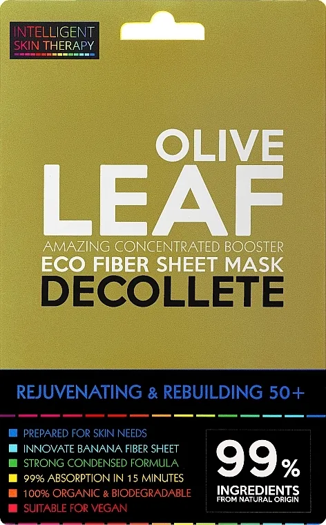 Beauty Face IST Discoloration &amp; Spots Decolette Mask Olive Leaf Express maska ​​za zonu dekoltea