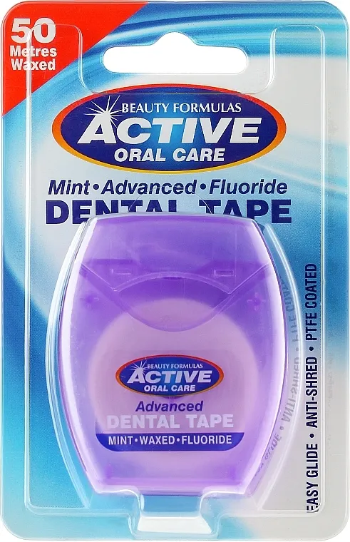 Beauty Formulas Active Oral Care Advanced Mint Waxed Fluor 50 m Interdentalni konac super tanki s mentom i fluorom