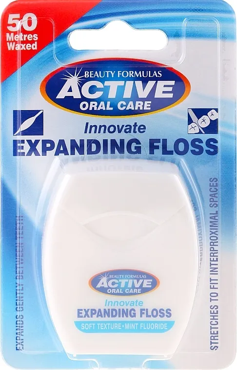 Beauty Formulas Active Oral Care Expanding Floss Mint With Fluor 50m Mekani konac s mentom i fluorom