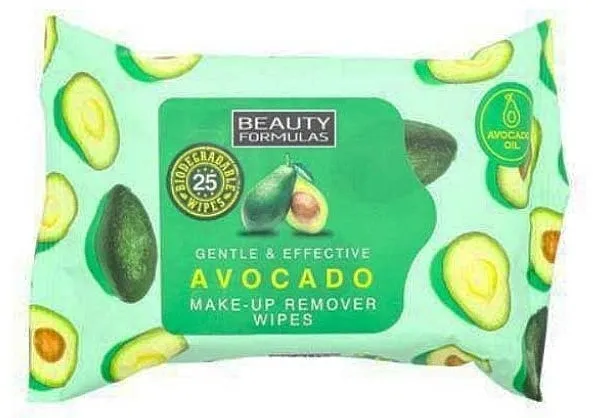 Beauty Formulas Avocado Make-up Remover Wipes Maramice za uklanjanje šminke od avokada