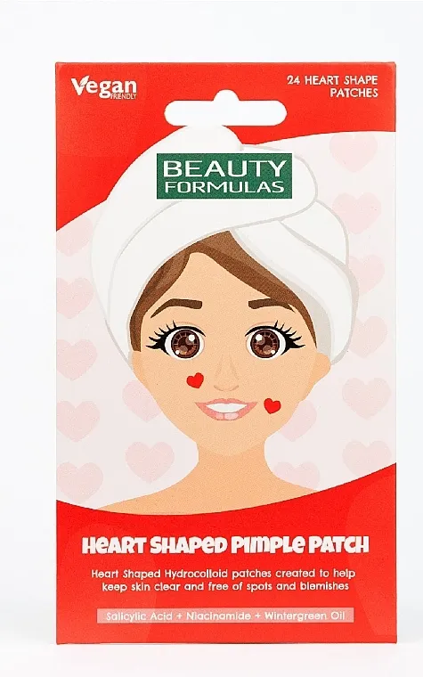 Beauty Formulas Pimple Patch Hidrokoloidni flasteri u obliku srca za nepravilnosti kože