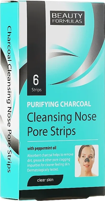 Beauty Formulas Purifying Charcoal Deep Cleansing Nose Pore Trake za dubinsko čišćenje kože nosa