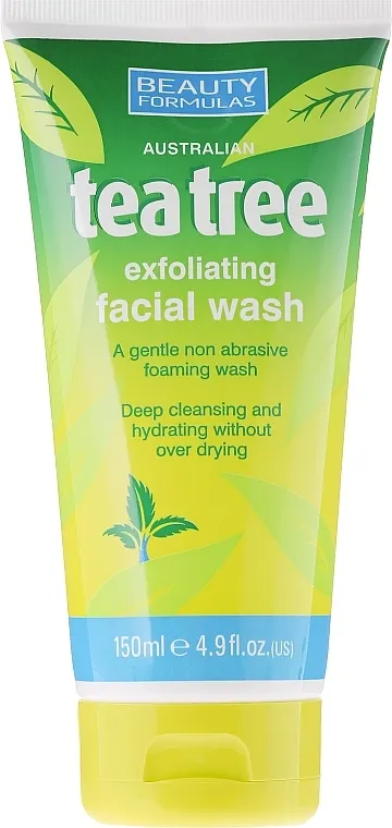 Beauty Formulas Tea Tree Exfoliating Facial Wash Gel za umivanje "Čajevac"