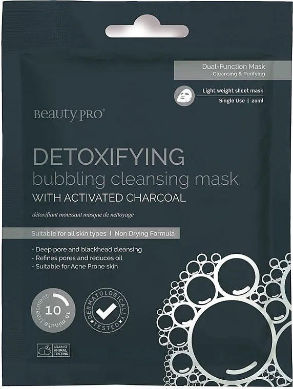 BeautyPro Detoxifying Foaming Mask With Activated Charcoal Pročišćavajuća maska sa aktivnim ugljem