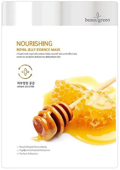 BeauuGreen Nourishing Royal Jelly Essence Mask Hranjiva maska s matičnom mliječi