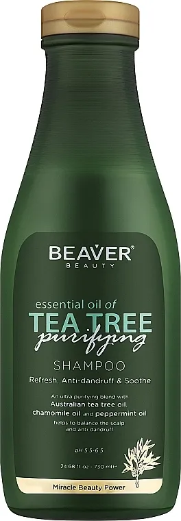 Beaver Professional Essential Oil Of Tea Tree Shampoo Šampon za masnu kosu s uljem čajevca