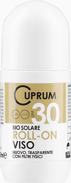 Beba Cuprum Line Bio Solare Roll-On SPF 30 Bio-krema za zaštitu od sunca za lice i tijelo