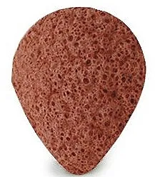 Bebevisa Konjac Sponge Spužva za umivanje, kapljica, s crvenom glinom