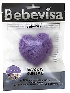 Bebevisa Konjac Sponge Sunđer za umivanje, srce "Lavanda"