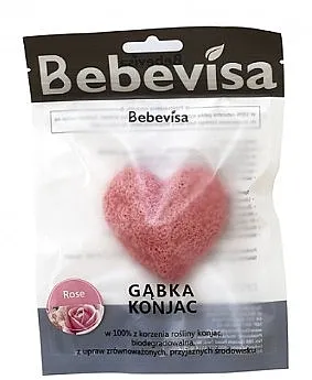 Bebevisa Konjac Sponge Sunđer za umivanje, srce "Ruža"