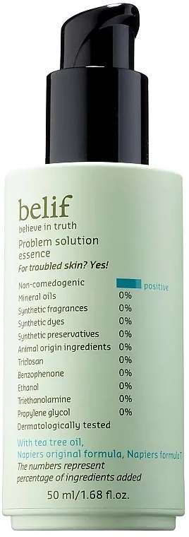 Belif Problem Solution Vegan Essence Esencija za problematičnu kožu