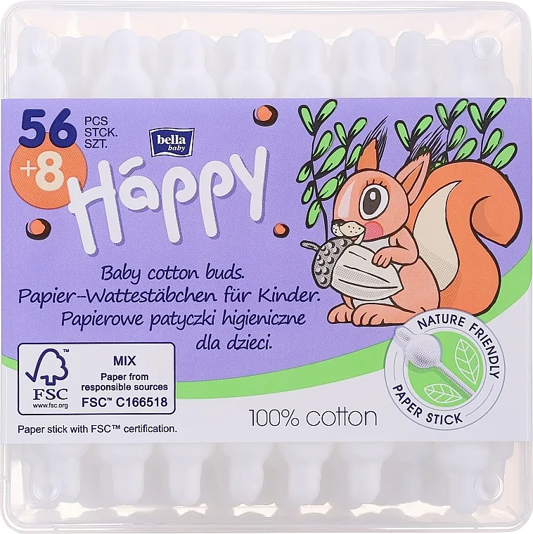 Bella Baby Happy Pamučni štapići s limiterom
