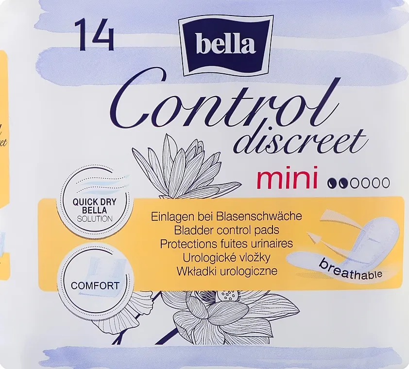 Bella Control Discreet Mini Bladder Control Pads Urološki ulošci za žene, 14 kom.