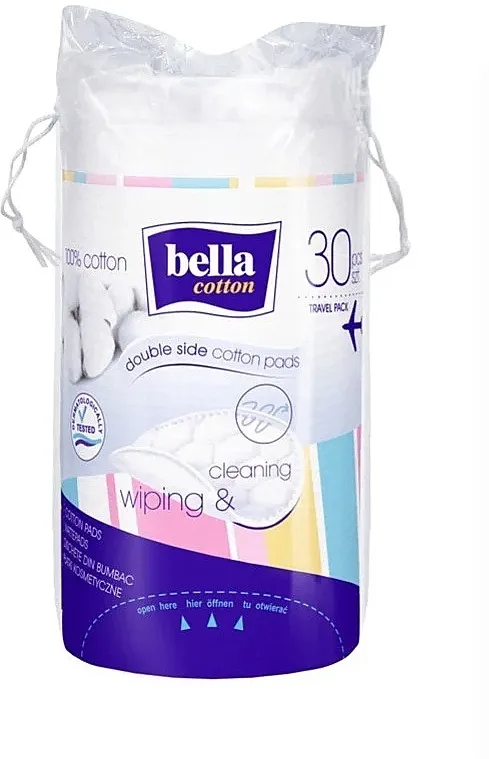 Bella Cotton Double Side Cotton Pads Blaznice, 30 kom.