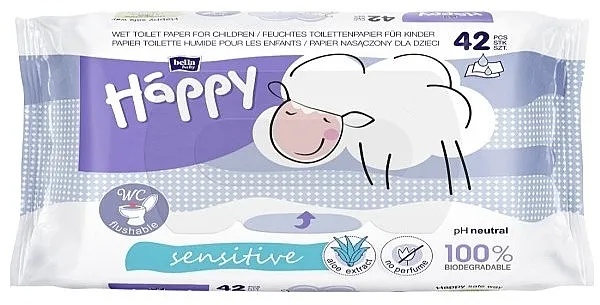 Bella Happy Sensitive Vlažni toalet papir sa ekstraktom aloe