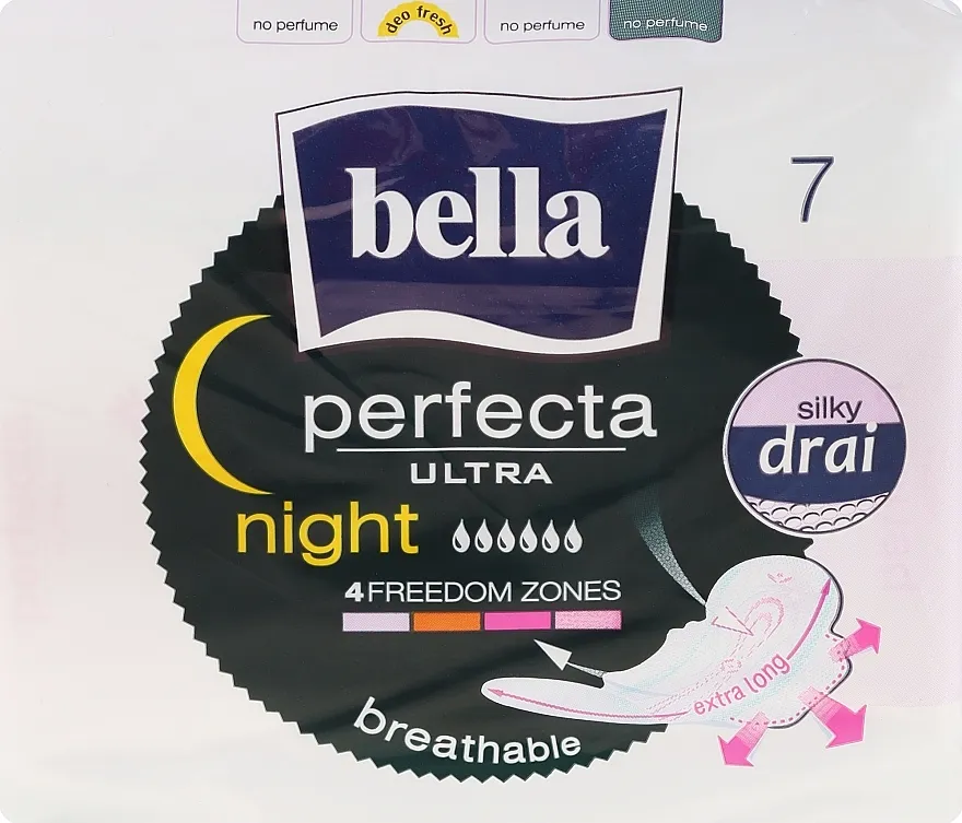 Bella Ulošci Perfecta Night &amp; Drain Ultra, 7 kom