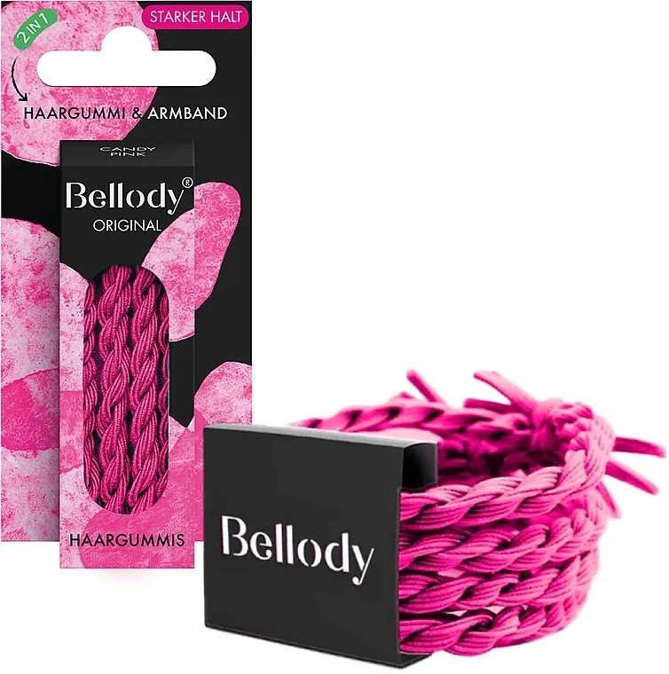 Bellody Original Hair Ties Gumice za kosu, candy pink, 4 kom.