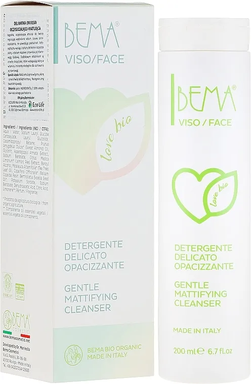 Bema Cosmetici Bema Love Bio Gentle Mattifying Cleanser Nežna emulzija za čišćenje lica sa matirajućim efektom
