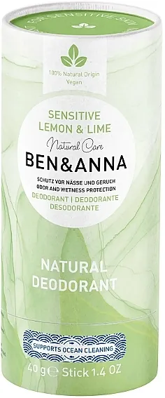 Ben &amp; Anna Deo Stick Sensitive Lemon &amp; Lime Prirodni dezodorans bez sode