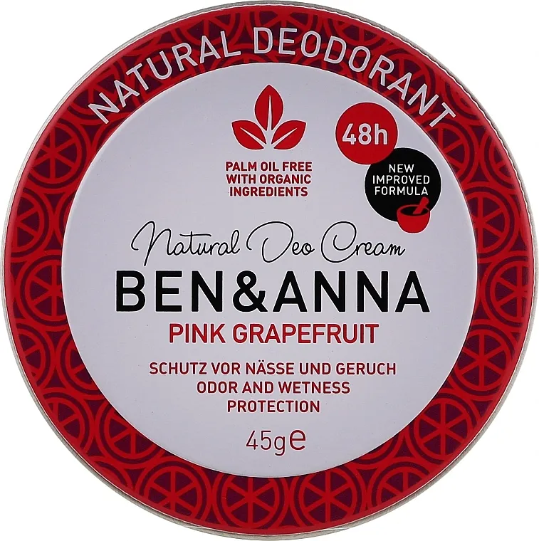 Ben &amp; Anna Pink Grapefruit Soda Cream Deodorant Prirodni kremasti dezodorans