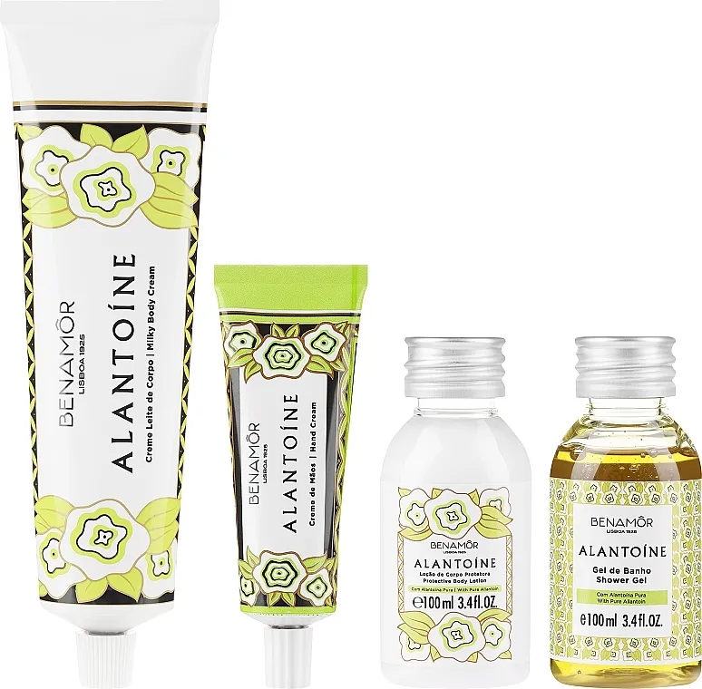 Benamor Alantoine Gift Set (b/cr/150ml + lotion/100ml + h/cr/30ml + sh/gel/100ml) Set, 4 proizvoda