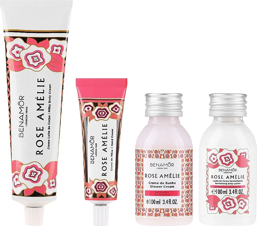 Benamor Rose Amelie (b/cr/150ml + b/lot/100ml + cr/30ml + sh/cr/100ml) Set