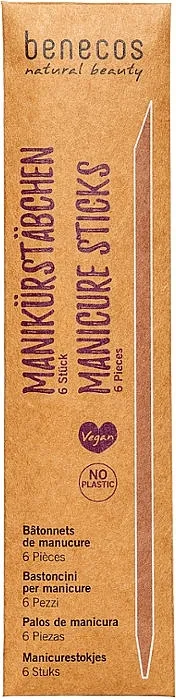 Benecos Manicure Sticks Manikir drveni štapići, 6 kom.