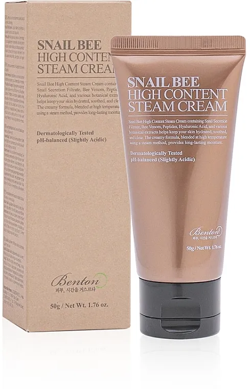 Benton Snail Bee High Content Steam Cream Krema s puževim mucinom i pčelinjim otrovom