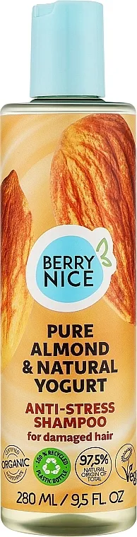 Berry Nice Čisti Badem &amp; Prirodni Jogurt Antistres Šampon Šampon za oštećenu kosu 'Badem i jogurt'