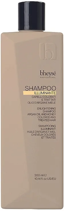 Bheyse` Professional Illuminating Enlightening Shampoo Šampon 'Sjaj i zaštita' za očuvanje boje i sjaja kose sa ekstraktom arganovog ulja i medom