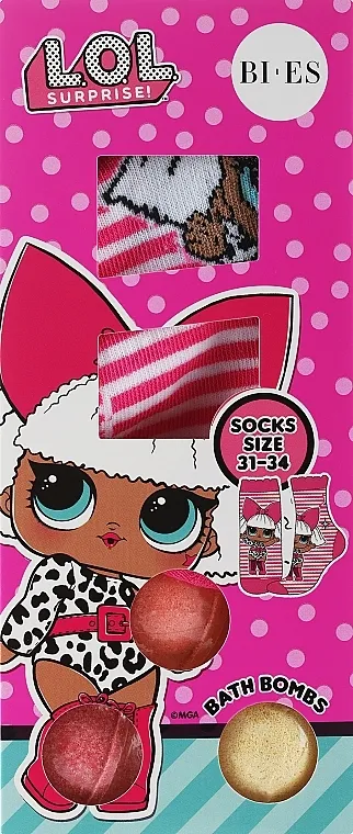 Bi-es LOL Suprise! (bath bombs/3x50g + socks) Set