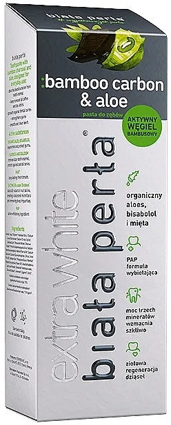 Biala Perla Extra White Bamboo Carbon &amp; Aloe Pasta za izbjeljivanje zuba "Bambusov ugljen i aloja"