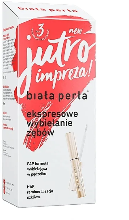 Biala Perla Jutro impreza! (toothpaste/30ml + t/gel/8ml) Set za izbeljivanje zuba
