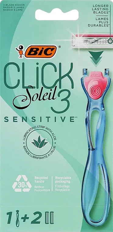 Bic Click 3 Soleil Sensitive Ženski brijač sa 2 izmjenjive kasete