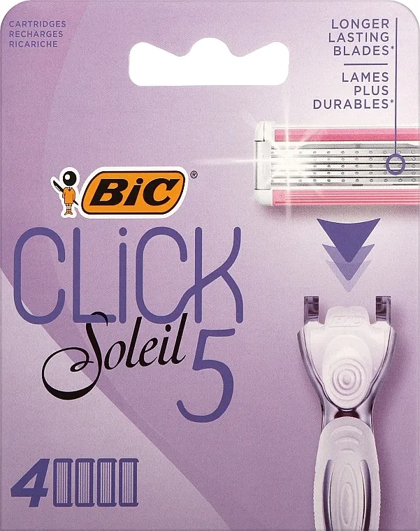 Bic Click 5 Soleil Sensitive Zamjenske kasete, 4 kom