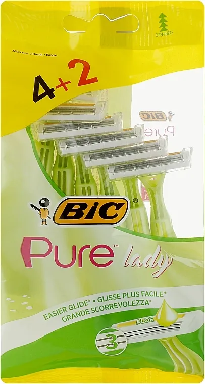 Bic Ženski brijač "Pure 3 Lady", 6 kom.