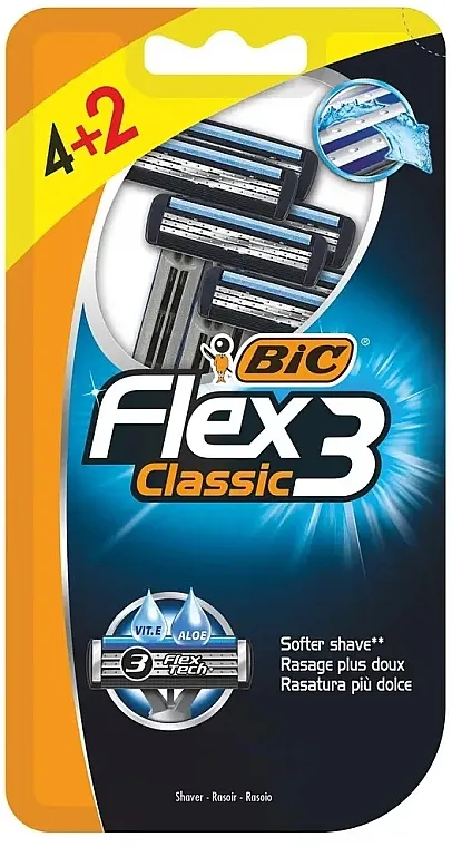 Bic Flex 3 Classic Muški aparat za brijanje, 6 kom