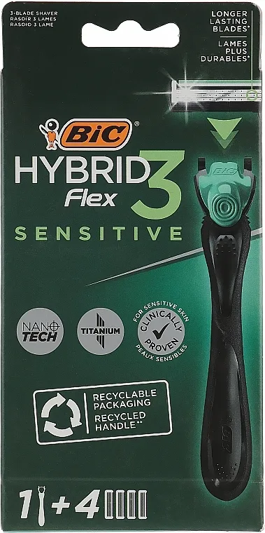Bic Flex 3 Hybrid Sensitive Brijač sa 4 zamjenske britvice