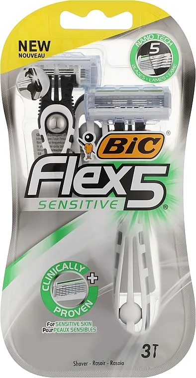 Bic Flex 5 Sensitive Brijač za muškarce 'Flex 5', 3 kom.