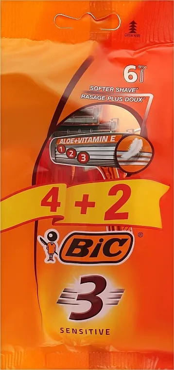 Bic Muški brijač "Sensrtive 3", 6 kom.