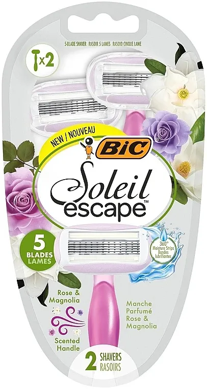 Bic Soleil Escape 5 Rose &amp; Magnolia Ženski brijač, 2 kom.