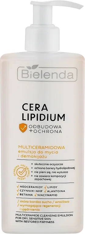 Bielenda Cera Lipidium Reconstruction + Protection Multiceramidna emulzija za čišćenje i uklanjanje šminke