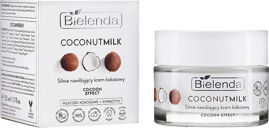 Bielenda Coconut Milk Strongly Moisturizing Coconut Cream Intenzivno hidratantna krema od kokosa